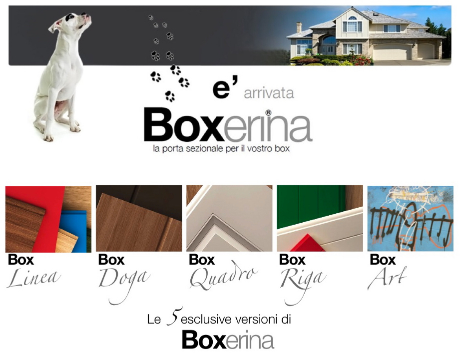 BOXERINA - Porta sezionale per box privati in 5 versioni